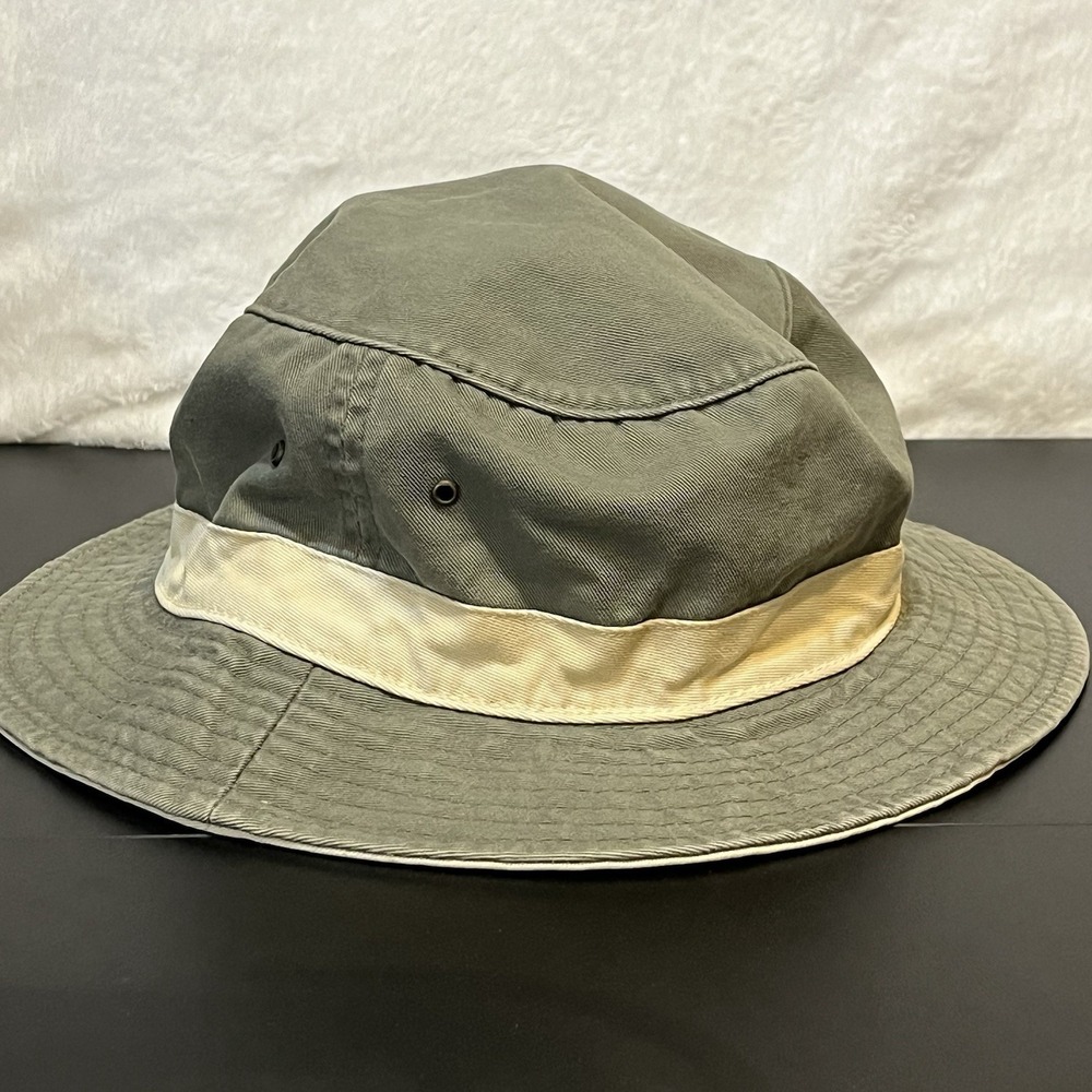 London Fog Bucket Hat Outdoor Fishing Camo Army Green Cream See Measurements